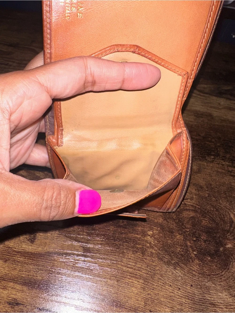Celine Brown & Tan Logo Bifold Wallet